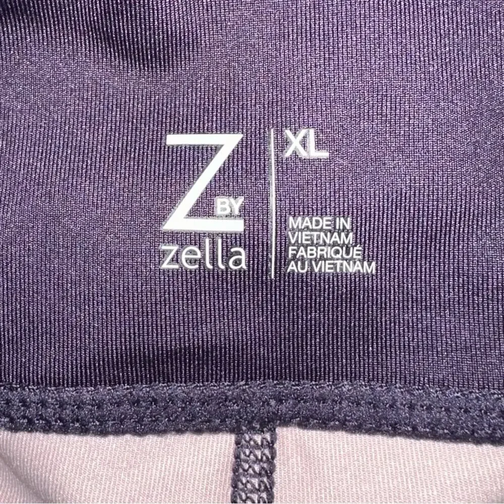 Z by Zella Purple Geometric Pattern Cropped Leggings Size XL